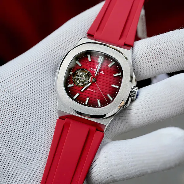 Đồng Hồ Nam Carnival Automatic Watch 8128G Màu Đỏ