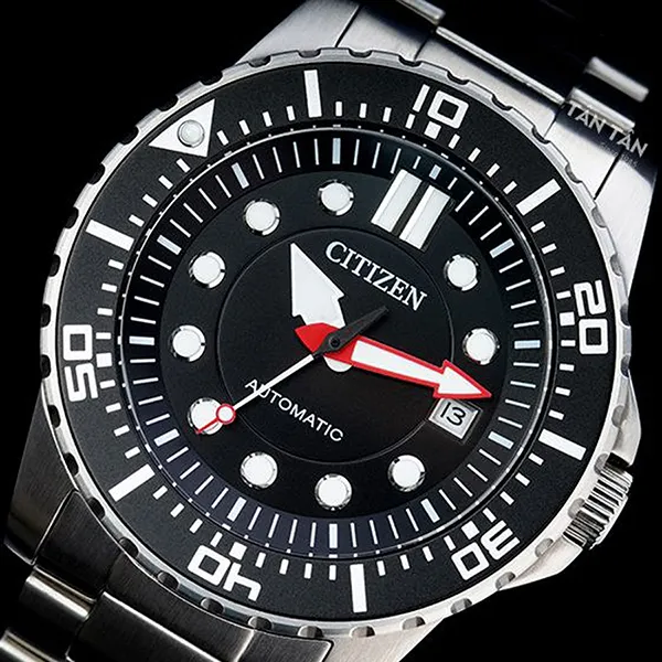 Đồng Hồ Nam Citizen Promaster Automatic Black Dial Men Watch NJ0120 81E Bạc Đen