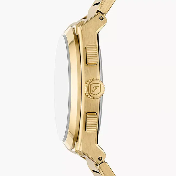 Đồng Hồ Nam Fossil Everett Chronograph Gold-Tone Stainless Steel Watch FS6119 Màu Vàng Gold