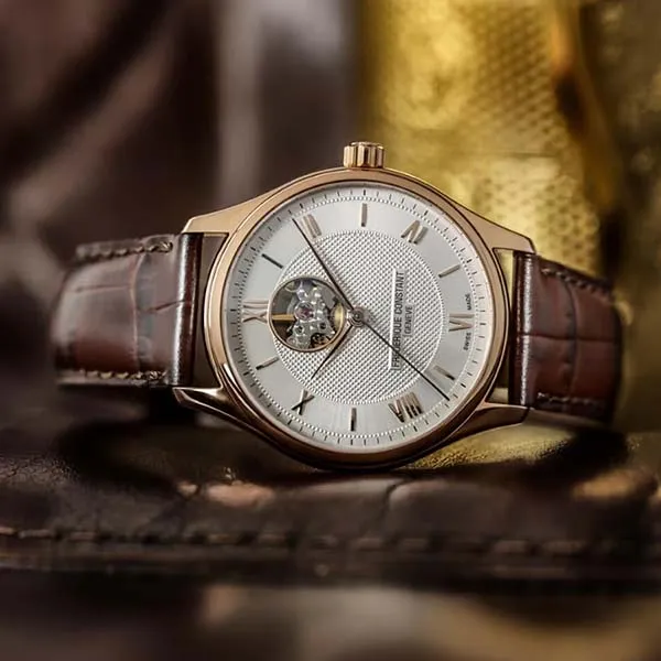 Đồng Hồ Nam Frederique Constant Open Heart FC-310MV5B4 Màu Nâu/Trắng
