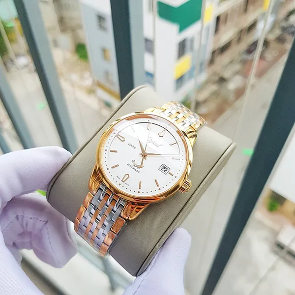 Đồng Hồ Nam Ogival OG1929-24AGSR-T Demi Gold Màu Vàng - Bạc