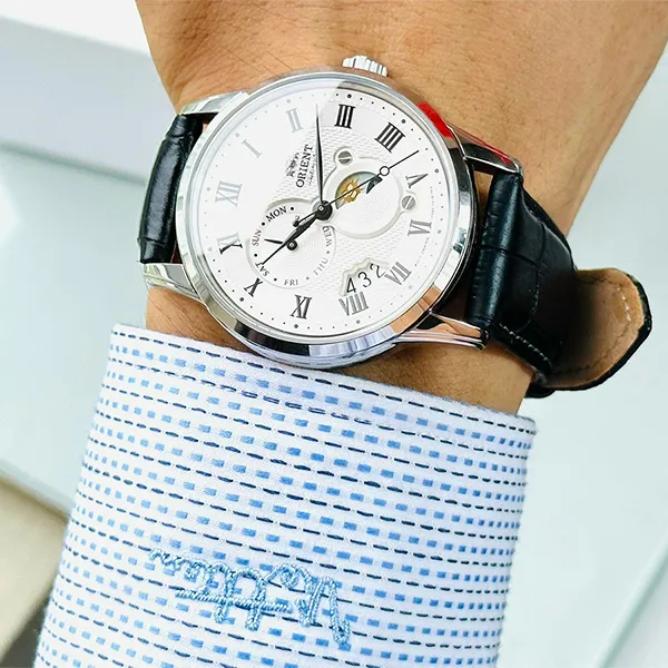 Đồng Hồ Nam Orient Sun And Moon Gen 3 RN-AK0005S Màu Trắng Đen