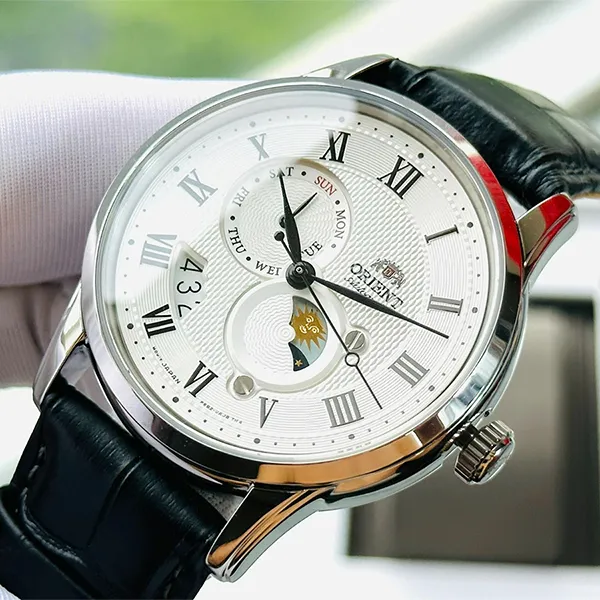 Đồng Hồ Nam Orient Sun And Moon Gen 3 RN-AK0005S Màu Trắng Đen