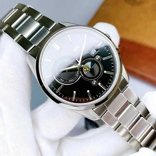 Đồng Hồ Nam Orient Sun And Moon Gen 5 RA-AK0307B Màu Đen Bạc