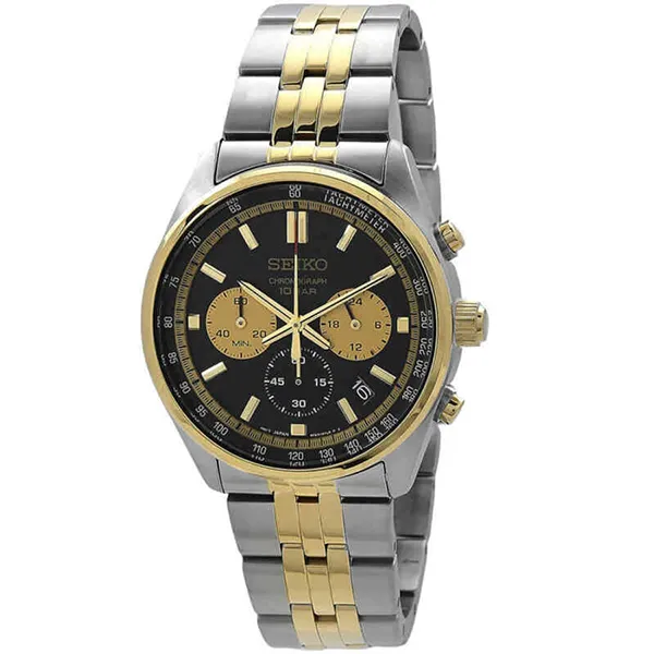Đồng Hồ Nam Seiko Chronograph Quartz SSB430P1 Màu Bạc Vàng