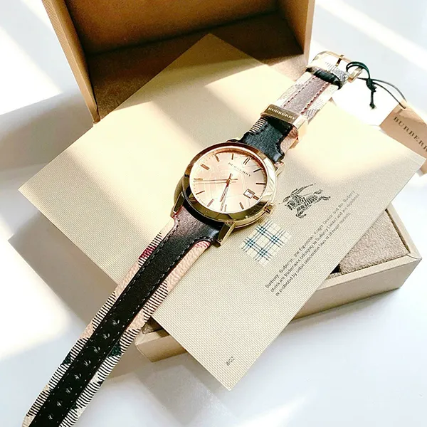 Đồng Hồ Nữ Burberry Quartz BU9032 Màu Nâu Vàng