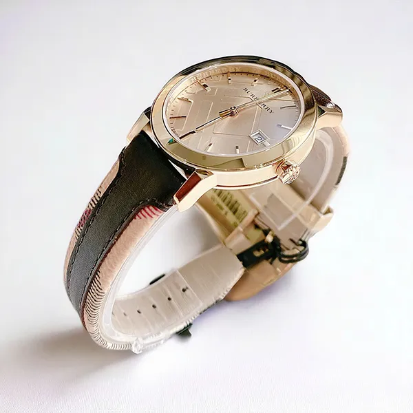 Đồng Hồ Nữ Burberry Quartz BU9032 Màu Nâu Vàng
