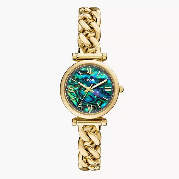 Đồng Hồ Nữ Fossil Carlie Three-Hand Stainless Steel Watch ES5416 Màu Vàng Gold