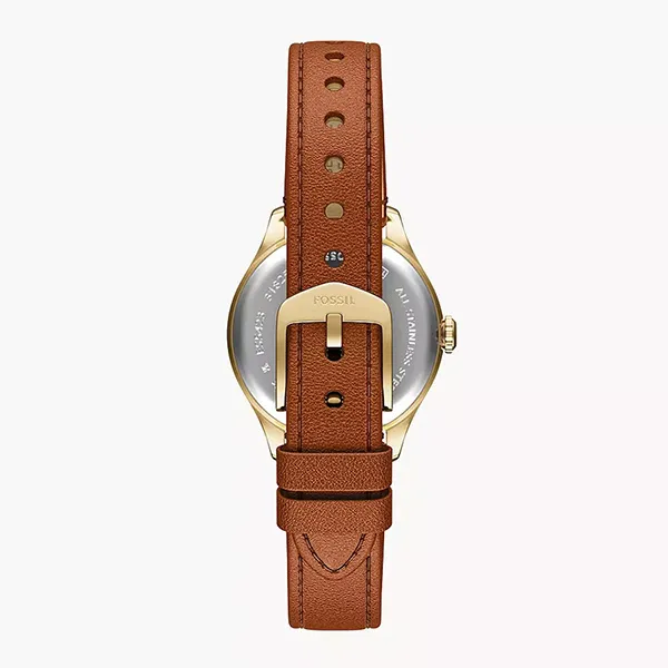Đồng Hồ Nữ Fossil Gilmore Three Hand Brown Leather Watch ES5423 Màu Nâu - Vàng