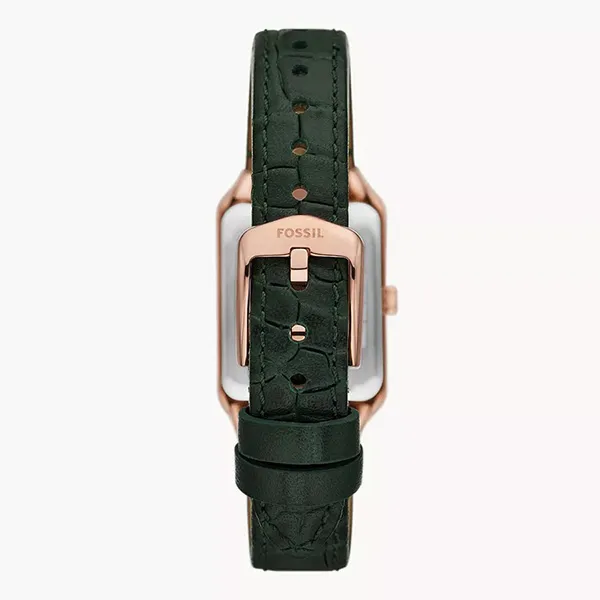 Đồng Hồ Nữ Fossil Raquel Three Hand Date Green Croco Lite Hide Leather Watch ES5366 Màu Xanh - Vàng