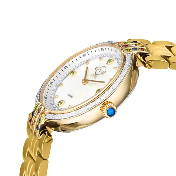 Đồng Hồ Nữ Gevril GV2 12808B Women's Matera Gemstone Diamond Watch Màu Vàng