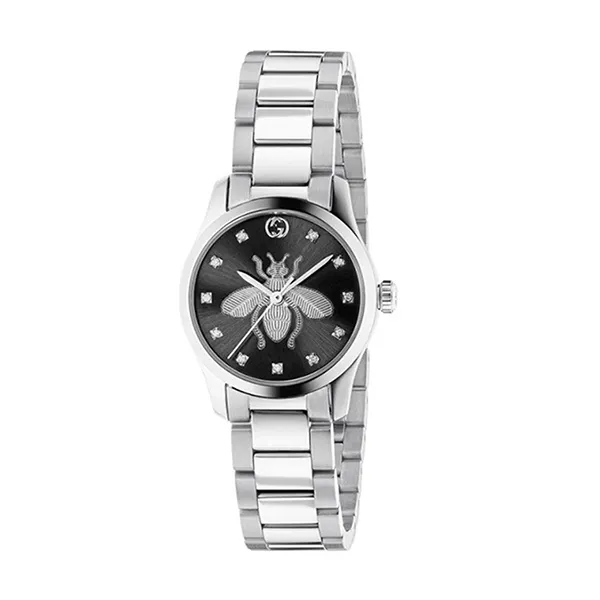 Đồng Hồ Nữ Gucci G-Timeless YA1265024 Watch 27mm Màu Bạc Đen
