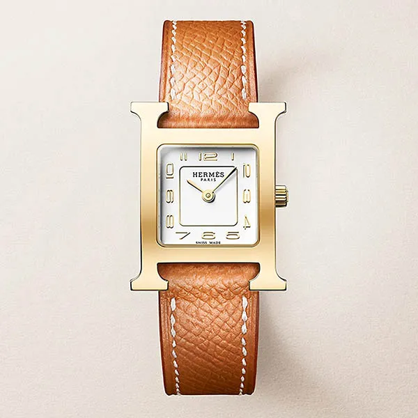 Đồng Hồ Nữ Hermès Heure H Watch Small Model 25mm W404380WW00 Màu Nâu