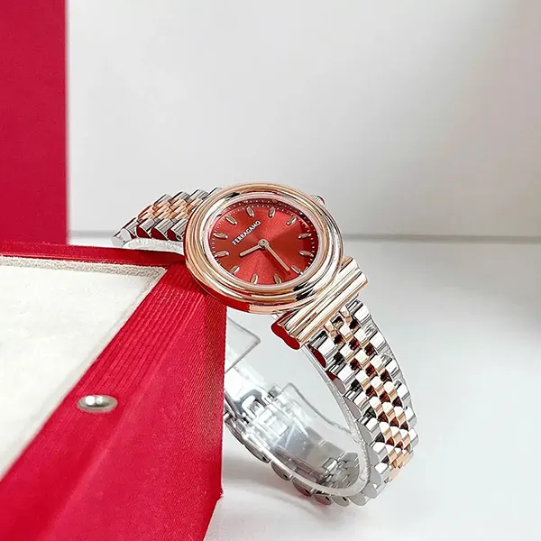 Đồng Hồ Nữ Salvatore Ferragamo Gancini Watch 28mm SFMV01323 Màu Đỏ