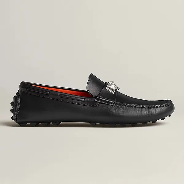 Giày Lười Nam Hermès Mocassins Irving H141251ZH02390 Màu Đen Size 41