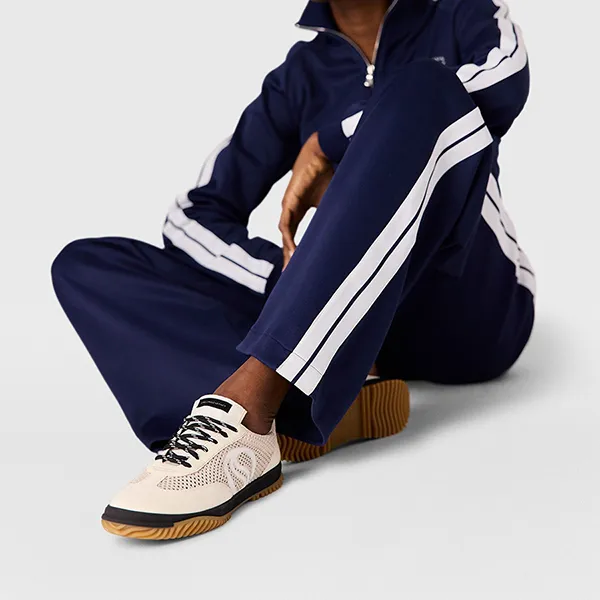 Giày Sneakers Nữ Stella McCartney S-Wave Sport Mesh Panelled Màu Trắng Be Size 35
