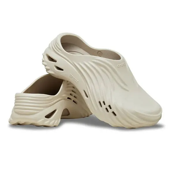 Giày Sục Nam Crocs Echo Wave Clog Màu Be Kem Size 40