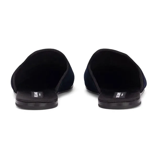 Giày Sục Nam Dolce & Gabbana D&G Velvet Slippers Màu Đen Size 41