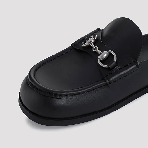 Giày Sục Nam Gucci Horsebit Mules Black 791589-AAAZG-1000 Màu Đen Size 39