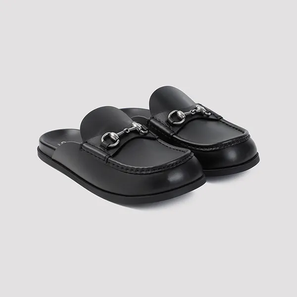 Giày Sục Nam Gucci Horsebit Mules Black 791589-AAAZG-1000 Màu Đen Size 39