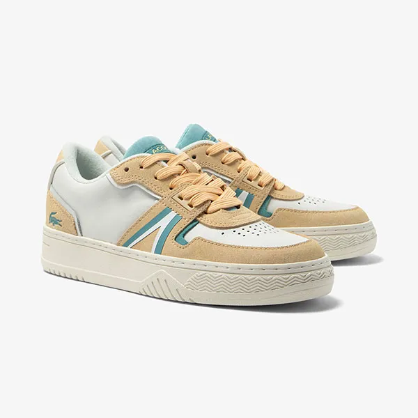 Giày Thể Thao Lacoste L001 Leather Colorblock Sneakers 45SFA0088 Y21 Màu Trắng/Be Size 3