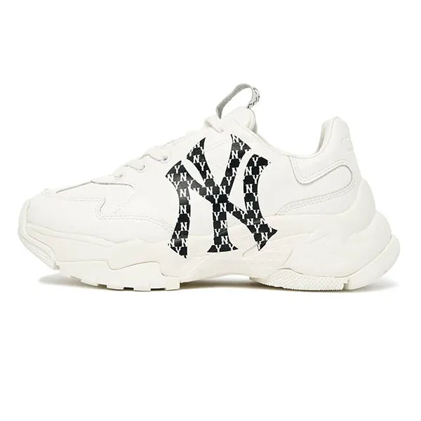 Giày Thể Thao MLB Bigball Chunky Mono LT New York Yankees 32SHCM111-50W Màu Trắng Size 36.5