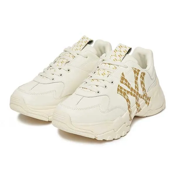 Giày Thể Thao MLB Bigball Chunky Monogram LT New York Yankees 3ASHCM01N-50IVS Màu Trắng Size 36.5