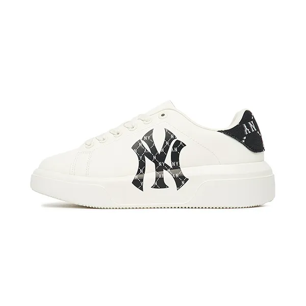 Giày Thể Thao MLB Chunky Classic Heel Dia Monogram NY Yankees 3ASXAM82N-50BKS Màu Trắng Đen Size 36.5