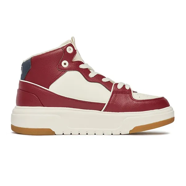 Giày Thể Thao MLB Chunky Liner High Boston Red Sox 3ASXCB12N-43WIS Màu Trắng - Đỏ Size 36.5