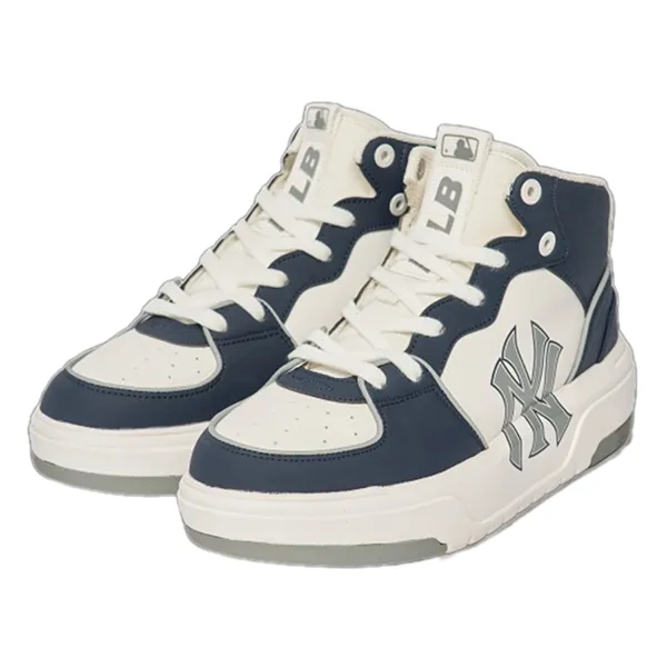 Giày Thể Thao MLB Chunky Liner High New York 3ASXCB12N-50NYD Màu Xanh Blue - Trắng Size 36.5