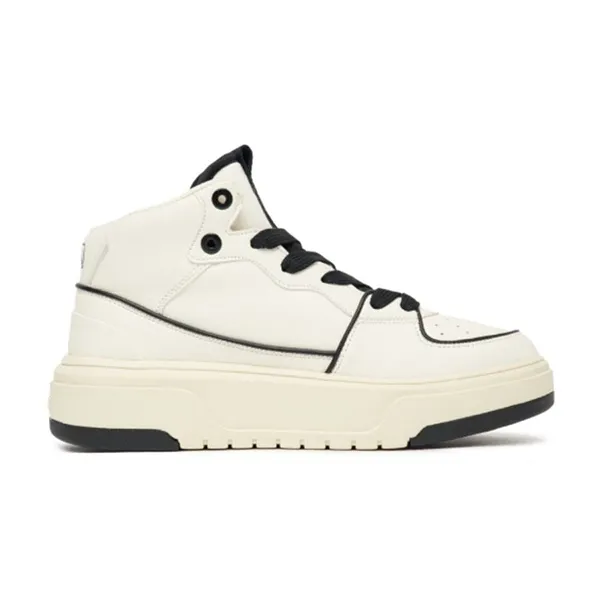 Giày Thể Thao MLB Chunky Liner High New York Yankees White Black 3ASXCB12N-50IVS Màu Đen Trắng Size 42