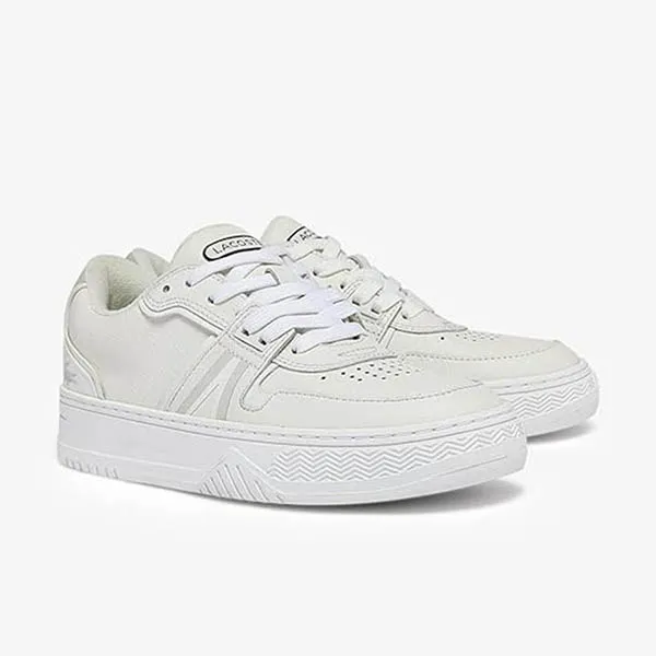 Giày Thể Thao Nam Lacoste L001 Leather Trainers White/Off White Màu Trắng Size 39.5