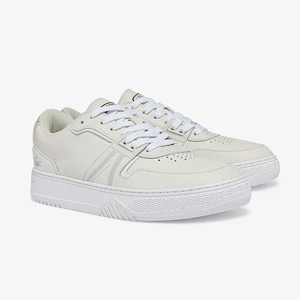 Giày Thể Thao Nam Lacoste Men's L001 Leather Sneakers 42SMA0092 65T Màu Trắng Size 5