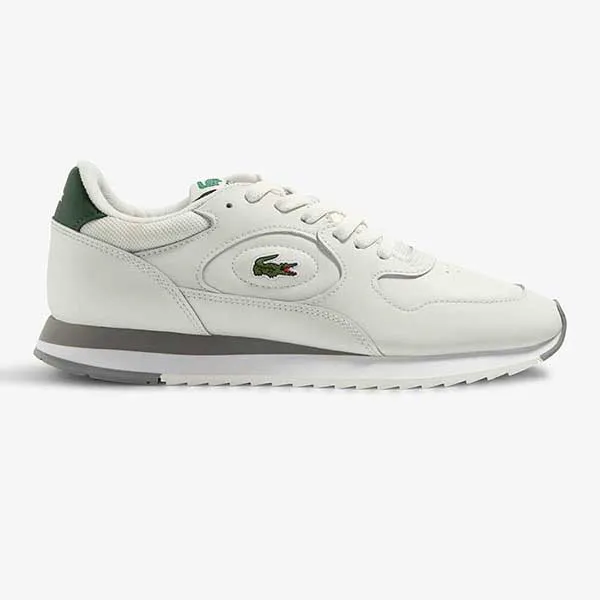 Giày Thể Thao Nam Lacoste Men's Linetrack Sneakers 746SMA0012 WG1 Màu Trắng Size 39.5
