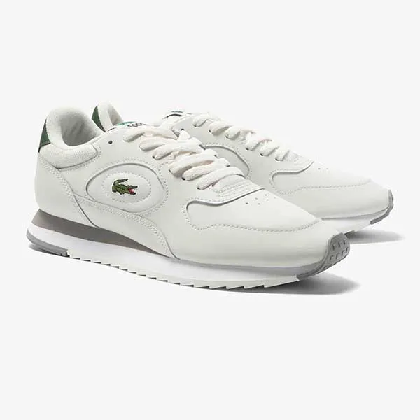 Giày Thể Thao Nam Lacoste Men's Linetrack Sneakers 746SMA0012 WG1 Màu Trắng Size 39.5