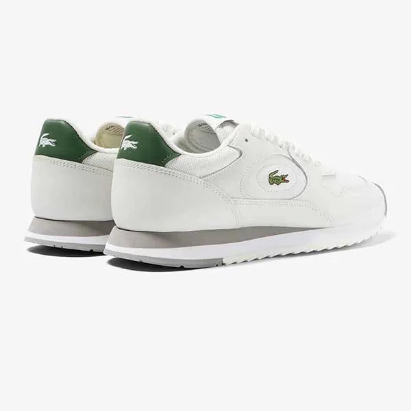 Giày Thể Thao Nam Lacoste Men's Linetrack Sneakers 746SMA0012 WG1 Màu Trắng Size 39.5