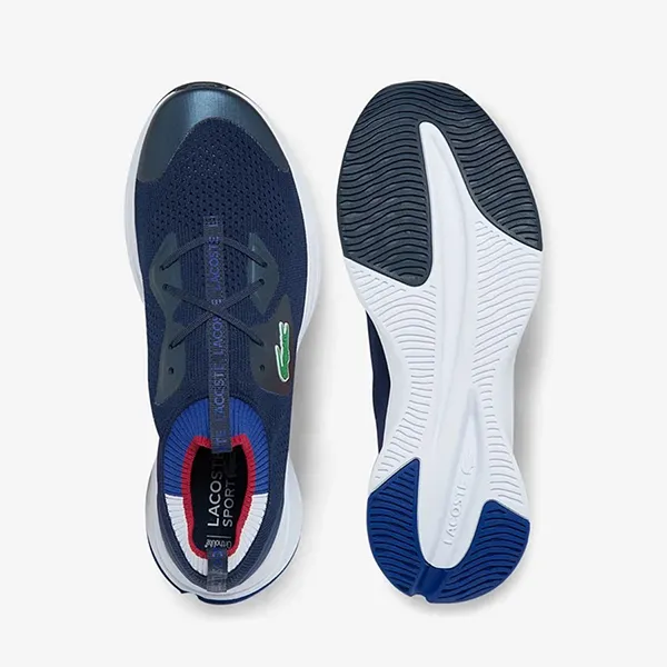 Giày Thể Thao Nam Lacoste Run Spin Knit Trainers 42SMA0075092 Màu Xanh Navy Size 39.5