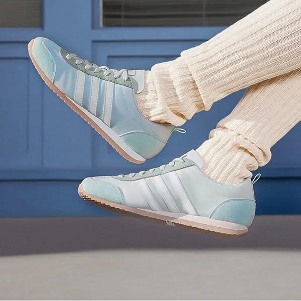 Giày Thể Thao Nữ Adidas VS JOG 2.0 White Blue JI2434 Màu Xanh Nhạt Size 38