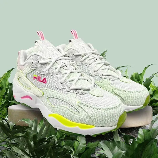 Giày Thể Thao Nữ Fila Ray Tracer Linen 5RM01742D-458 Màu Xanh Nhạt Size 7 US