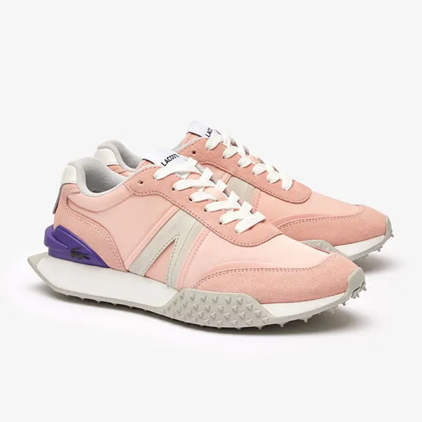Giày Thể Thao Nữ Lacoste Women's L-Spin Deluxe Mixed Material Trainers 46SFA0006 208 Màu Hồng Size 5.5