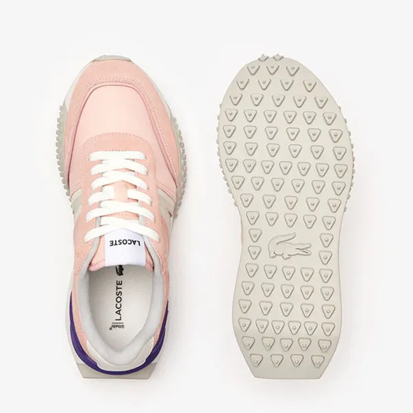 Giày Thể Thao Nữ Lacoste Women's L-Spin Deluxe Mixed Material Trainers 46SFA0006 208 Màu Hồng Size 5.5