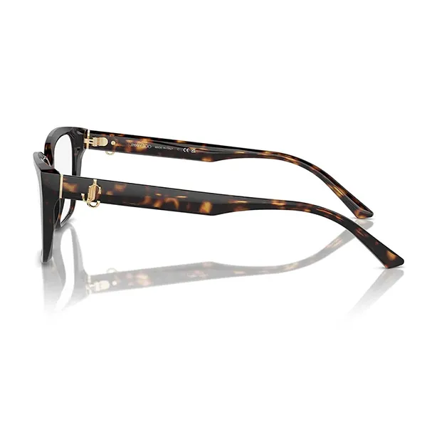 Gọng Kính Nữ Jimmy Choo Eyewear Rectangle Frame Glasses Màu Nâu Havana
