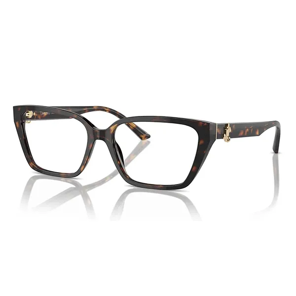 Gọng Kính Nữ Jimmy Choo Eyewear Rectangle Frame Glasses Màu Nâu Havana
