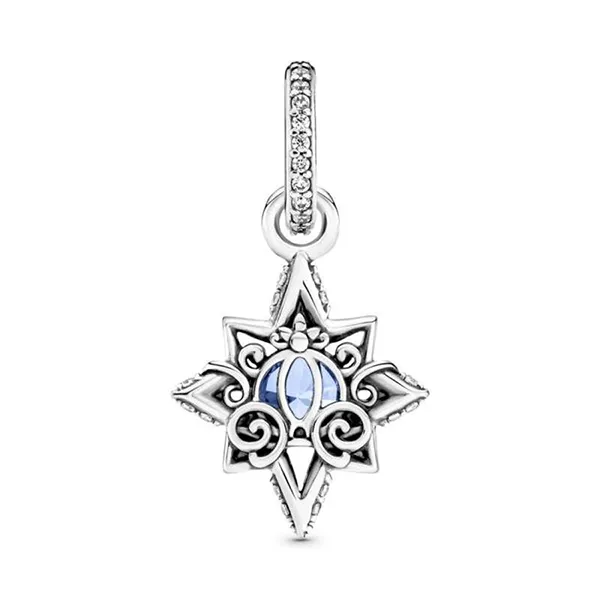 Hạt Vòng Charm Pandora 399560C01 Disney Cinderella Blue Star Pendant Màu Xanh Bạc