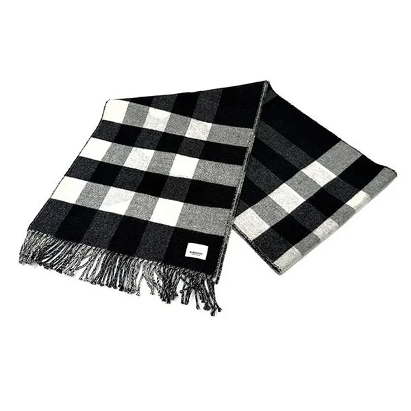 Khăn Choàng Burberry Cashmere Check Reversible Scarf 40825103 132673263 Màu Trắng Đen
