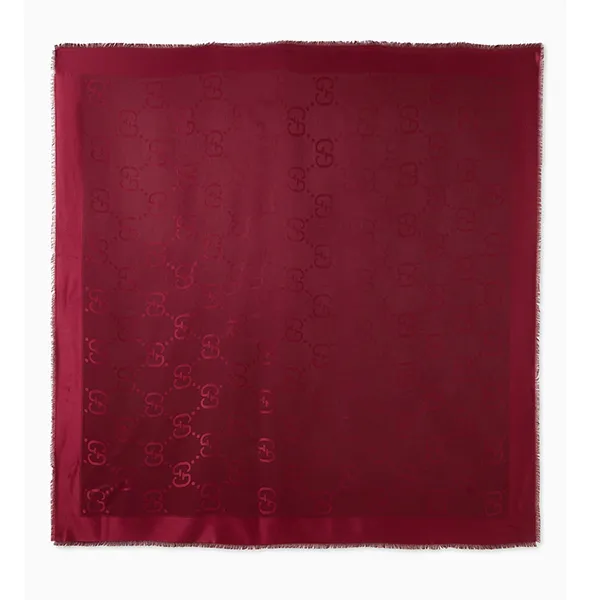 Khăn Quàng Cổ Gucci Scarf In GG Jacquard Màu Đỏ