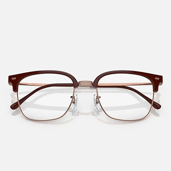 Kính Mắt Cận Rayban New Clubmaster Optics Màu Đỏ - Vàng Hồng