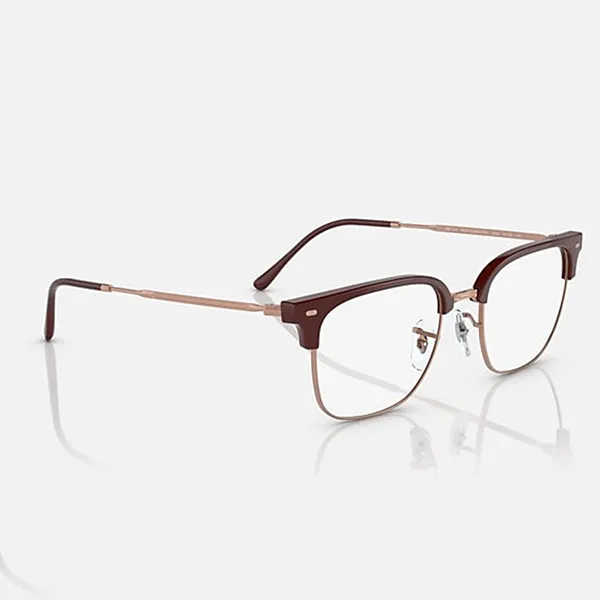 Kính Mắt Cận Rayban New Clubmaster Optics Màu Đỏ - Vàng Hồng