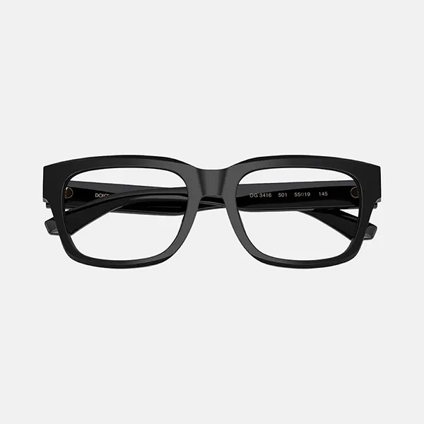 Kính Mắt Cận Unisex Dolce & Gabbana D&G Logo Gold DG3416 501 Màu Đen