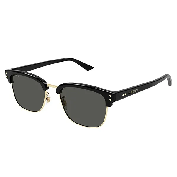 Kính Mát Nam Gucci Black Gold Rims Sunglasses GG1897SK 001 Màu Đen/Xám